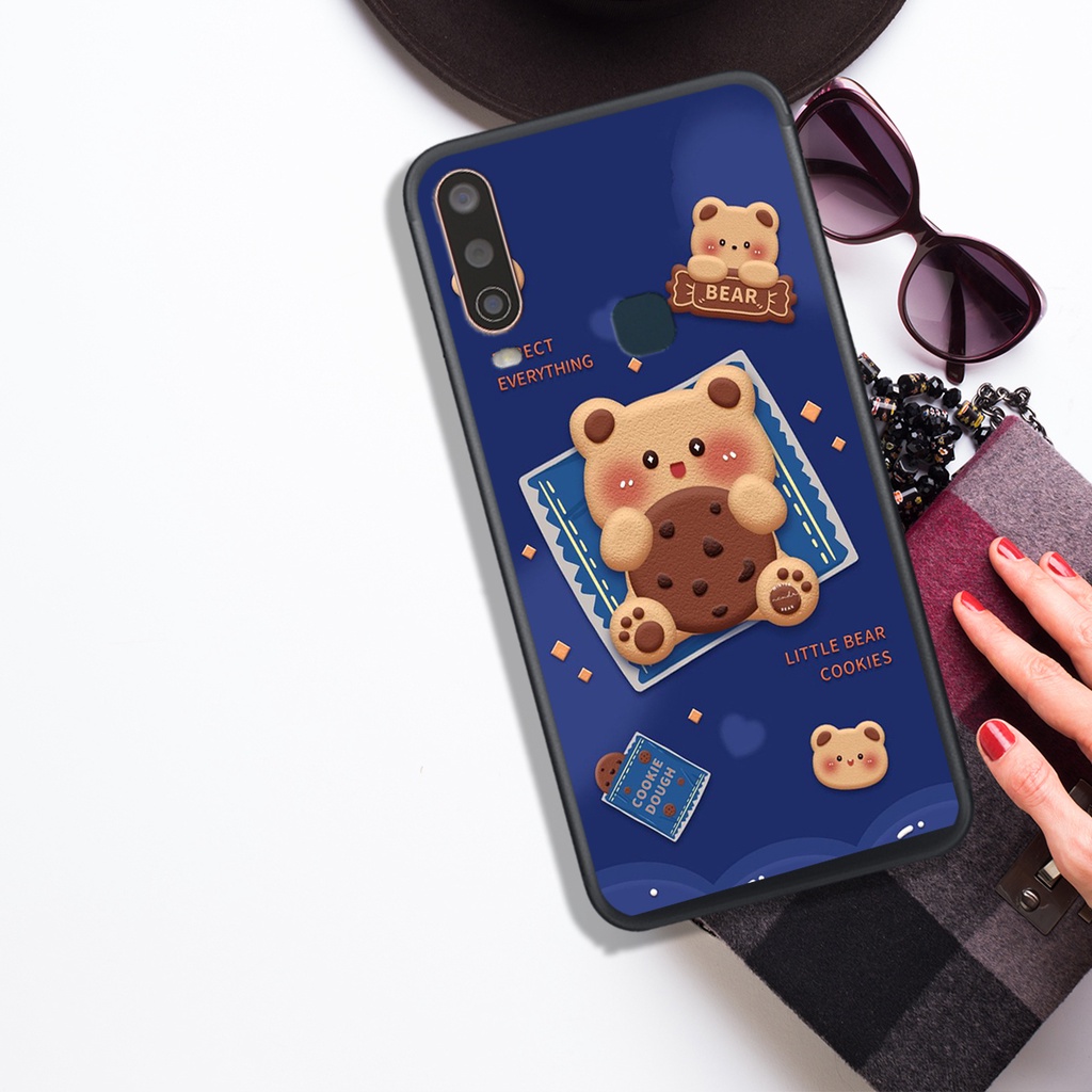ỐP LƯNG VIVO Y11 - Y12 - Y15 - Y17 - Y19 - U10 , IN HÌNH GẤU NÂU CHOCOLATE ĐÁNG YÊU.