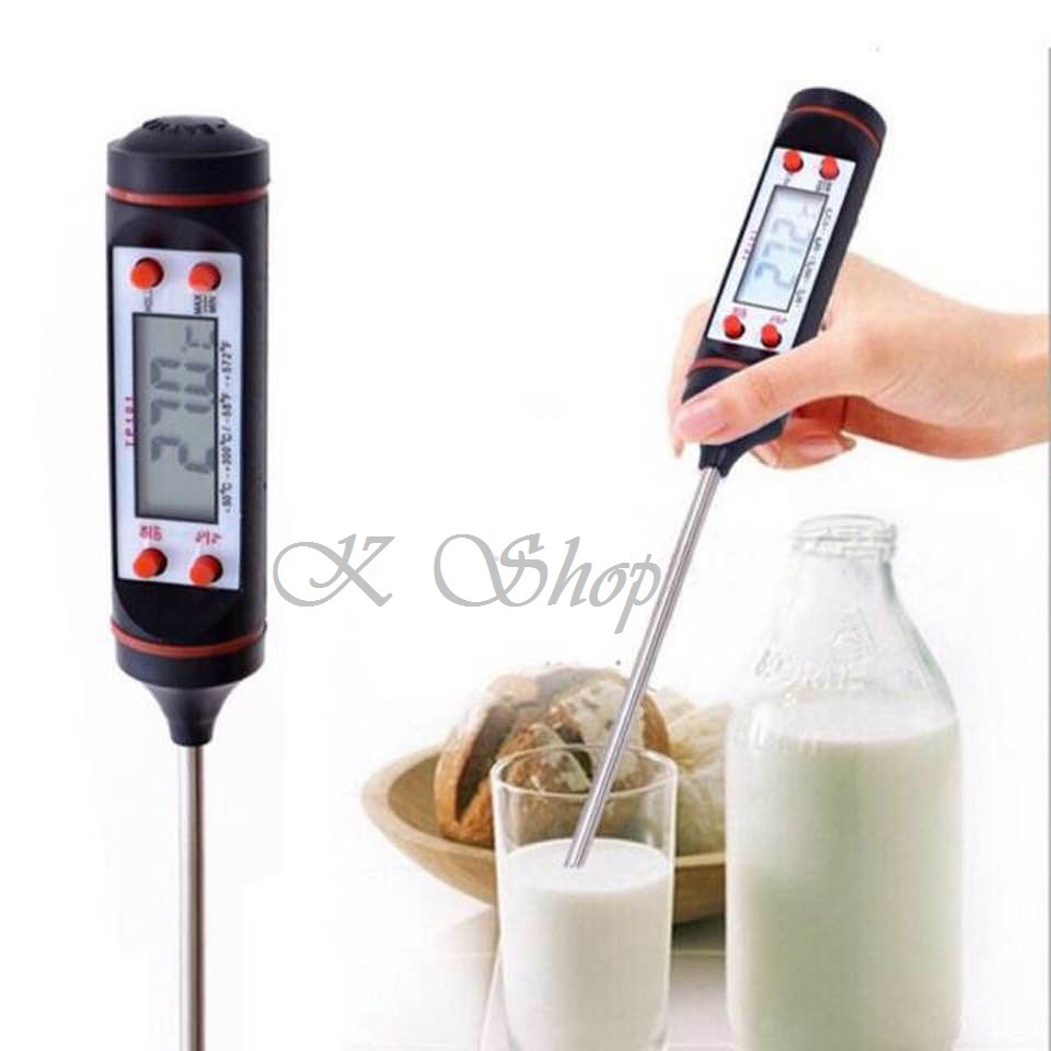 Nhiệt kế điện tử đo nhiệt độ chất lỏng, đo nhiệt độ sữa, đo nhiệt độ nước / Nhiệt kế kẹo