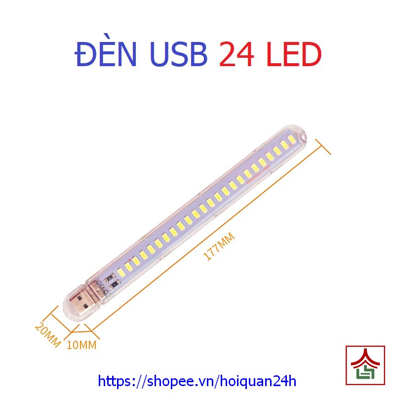 Đèn Led Siêu Sáng Cắm Nguồn USB Trắng Vàng 3 Bóng 8 Bóng 24 Bóng Led Cao Cấp