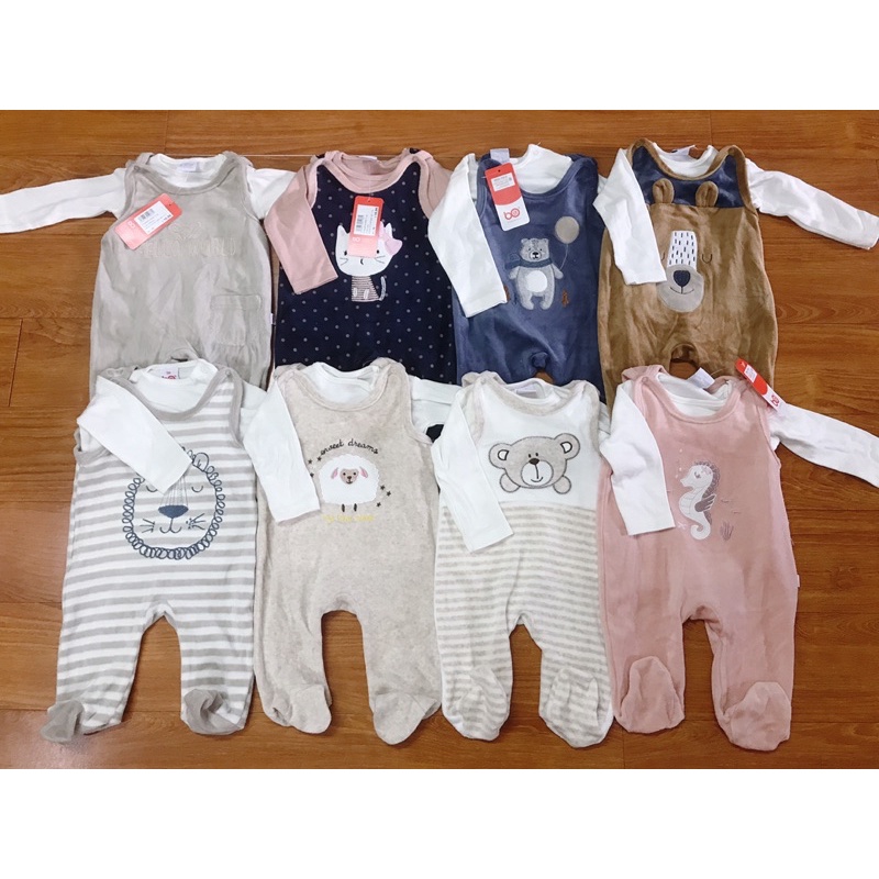 SÉT ÁO KÈM YẾM NHUNG CHO BÉ SZ 3M