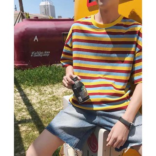 Áo Thun Kẻ - Áo Thun Sọc Ngang Nhiều Màu - Thời Trang Unisex AnAn - AT06