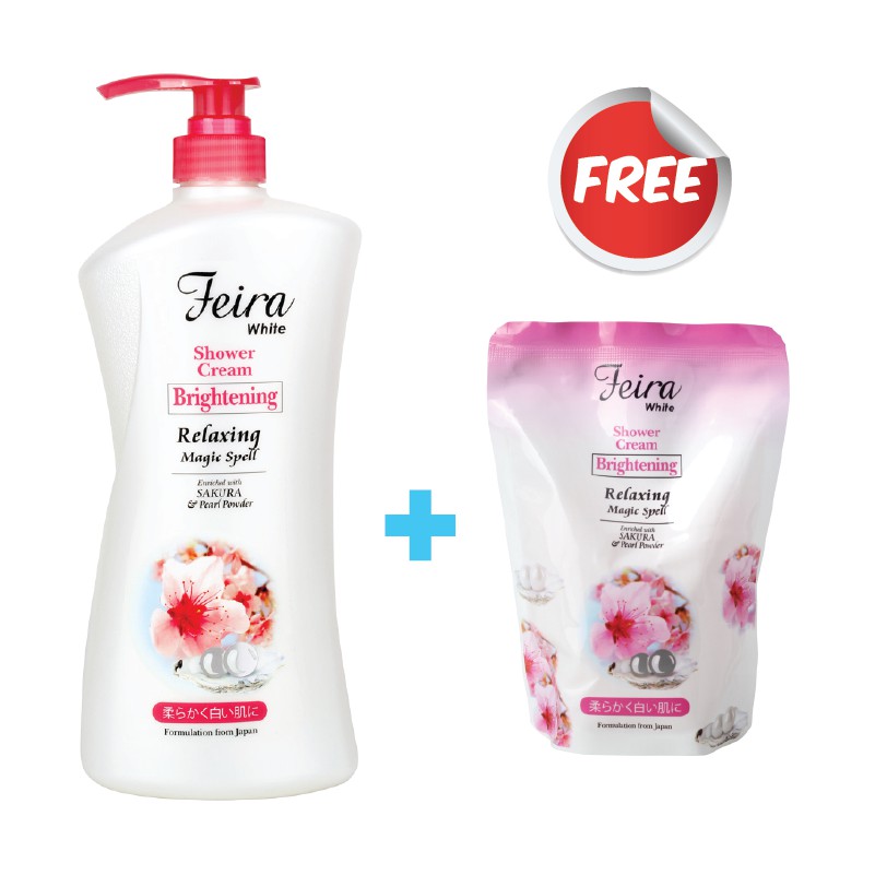 (hàng Mới Về) Kem Tắm Feira Màu Trắng Sakura 1000ml - Bw