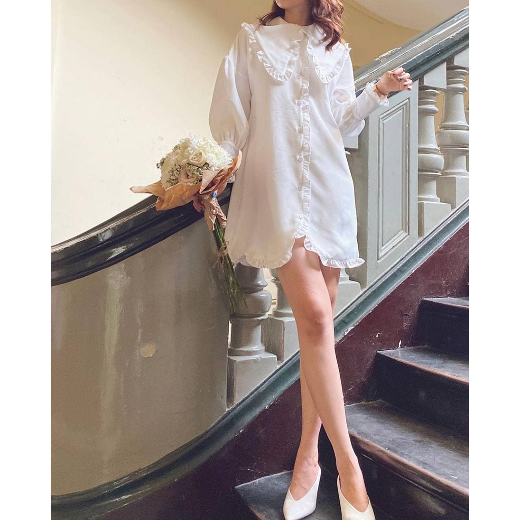 Đầm Sơ Mi Vintage (TRẮNG)