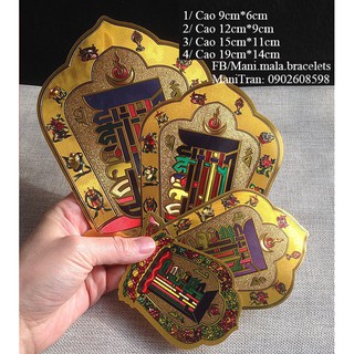 Miếng dán Nhà cửa dán xe chủng tự Kalachakra cầu bình an