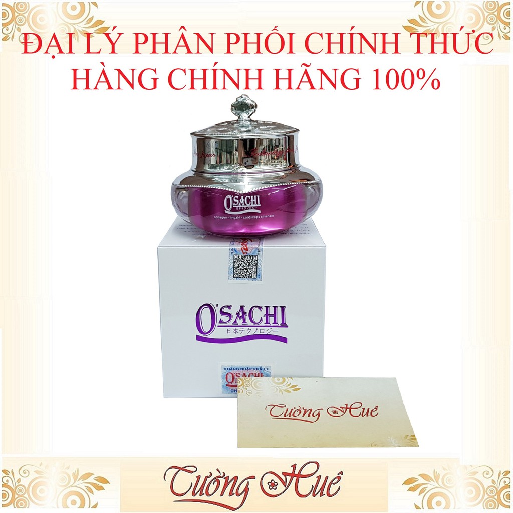 Kem Dưỡng Trắng Da Cao Cấp Osachi 9in1 Tinh Chất Linh Chi Đông Trùng - 20g ( Tặng 2 Mút Tán trang Điểm )