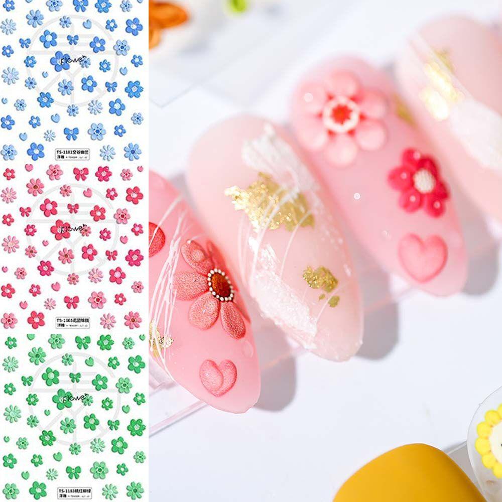 Miếng Dán Trang Trí Móng Tay 5D Phong Cách Nhật Bản Dễ Thương