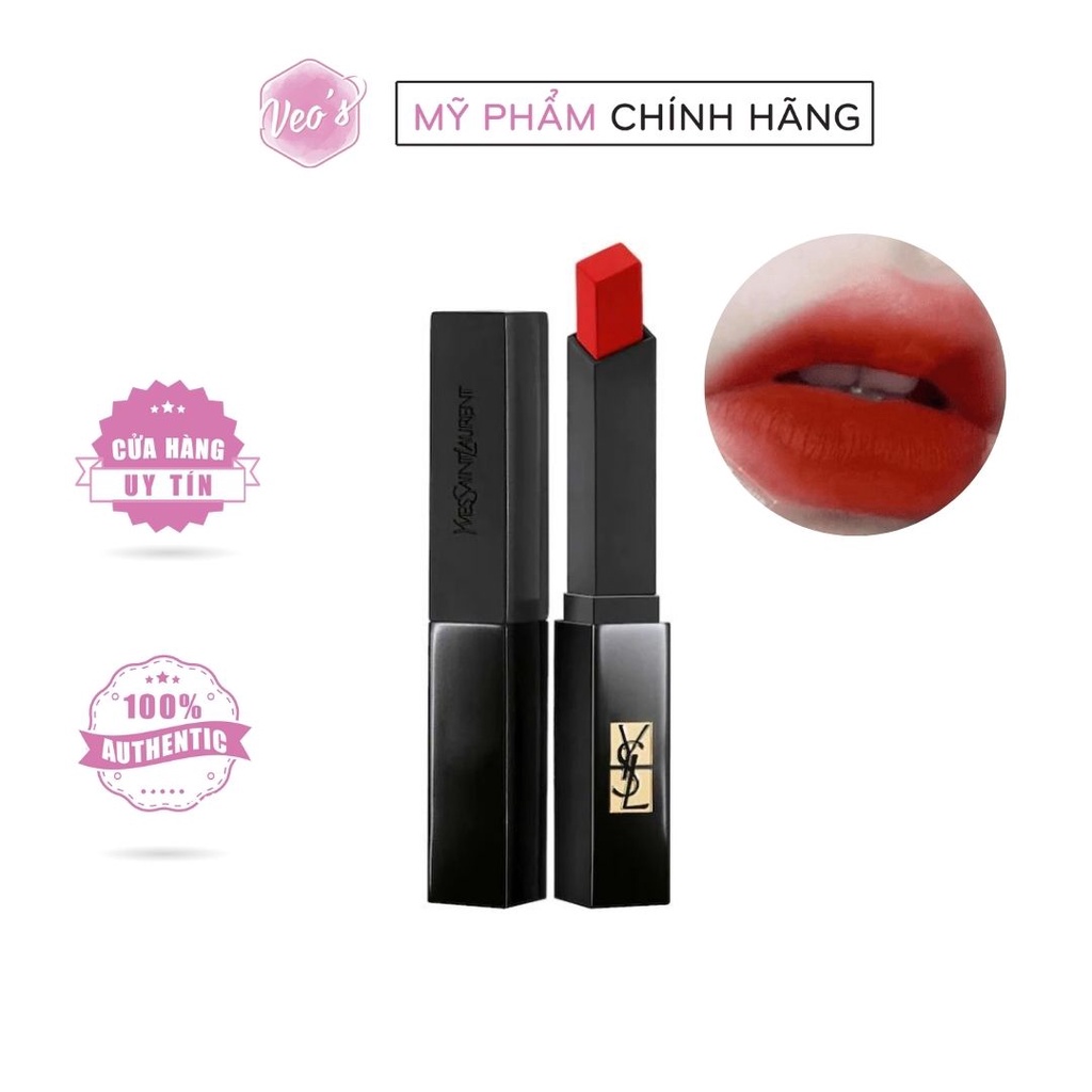 [NEW] Son thỏi lì YSL Rouge Pur Couture The Slim Velvet Radical Vỏ Đen