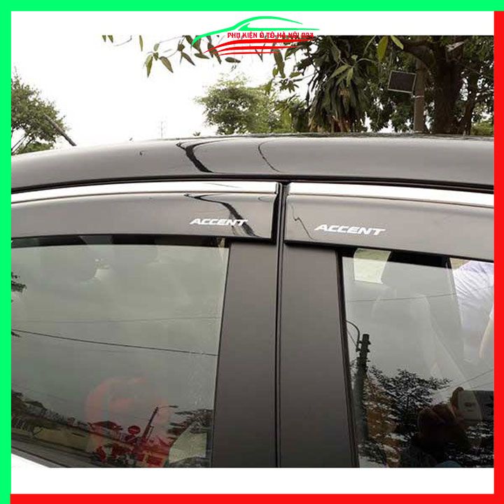 Vè che mưa ô tô Accent 2018-2023 chỉ inox cao cấp