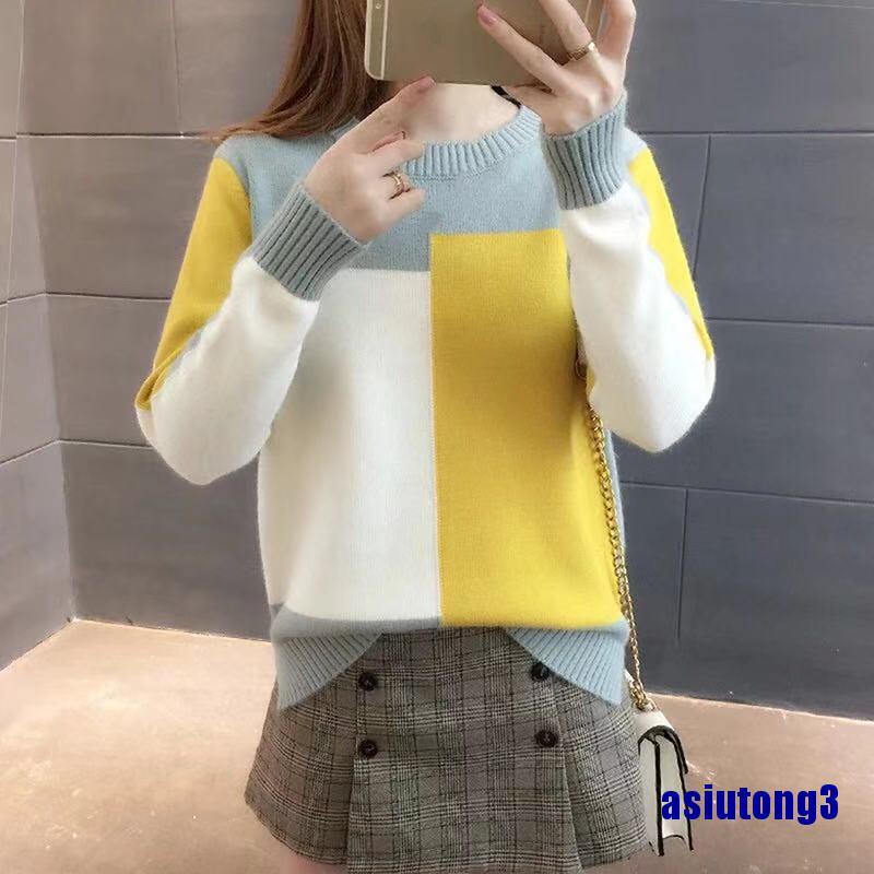 Áo Len Nữ Dài Tay Cổ Tròn Thời Trang Hàn 3 Màu Lựa Chọn | BigBuy360 - bigbuy360.vn