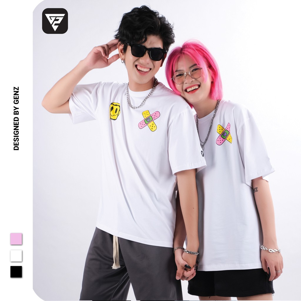 Áo thun tay lỡ GENZ phông Unisex nam nữ Cotton oversize form rộng Sticker Factory | BigBuy360 - bigbuy360.vn
