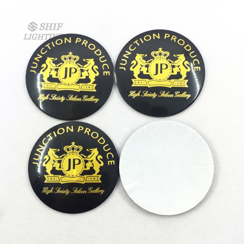 Set 4 miếng dán nắp trục dán bánh xe hơi logo JUNCTION PRODUCE 56mm