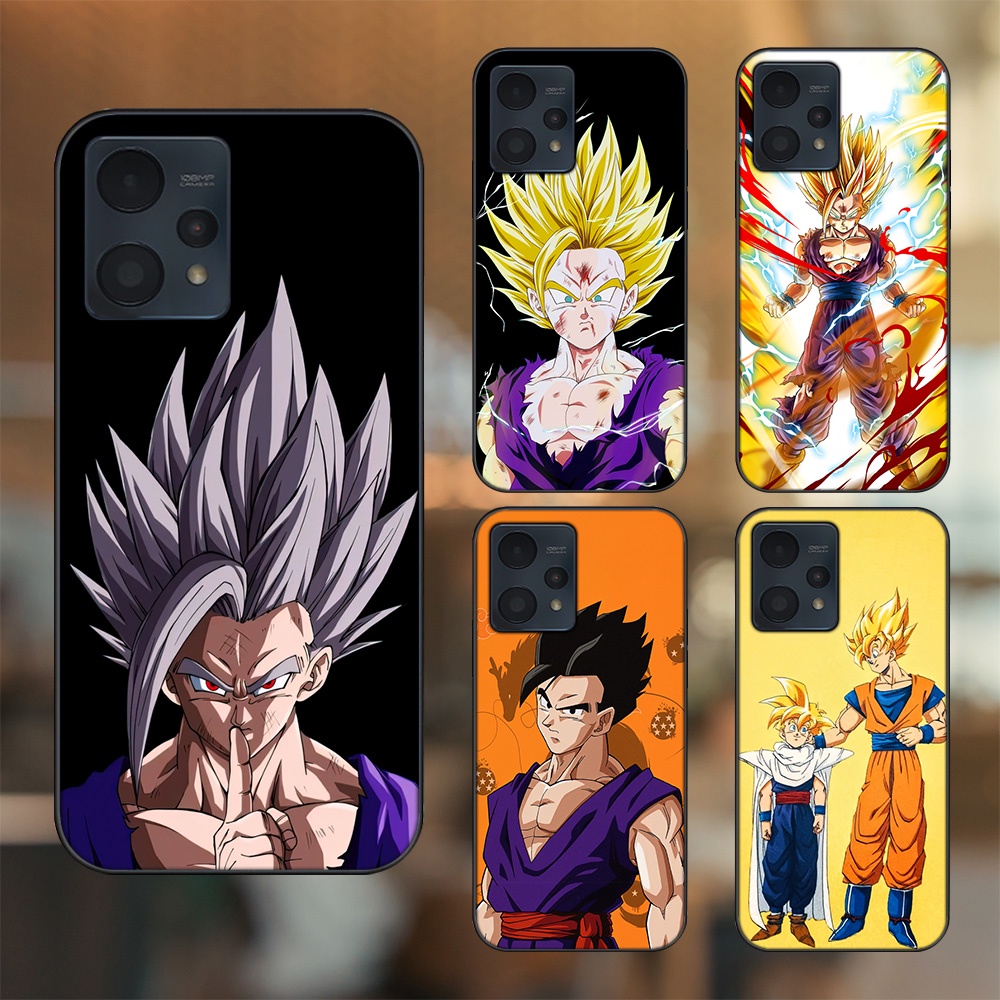 Ốp lưng Realme 9, 9 Pro, 9 Pro Plus viền đen in hình Gohan Dragon Ball