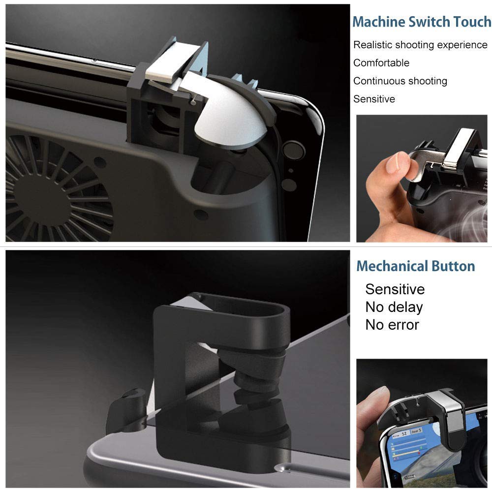 PUBG Bộ điều khiển trò chơi di động,Gamepad và Trigger Điện thoại làm mát Pad Ngân hang năng lượng