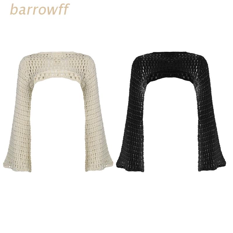 Áo Lửng Tay Dài Đan Lưới Thời Trang Quyến Rũ Cho Nữ Y2K