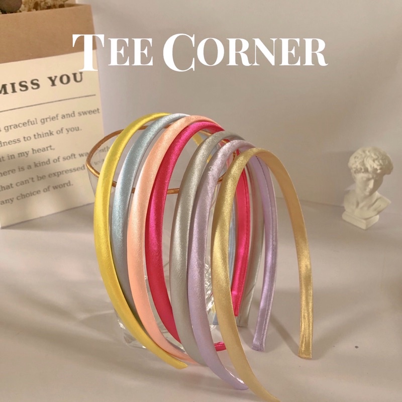 Cài Tóc Vải Satin Màu Trơn Đơn Giản