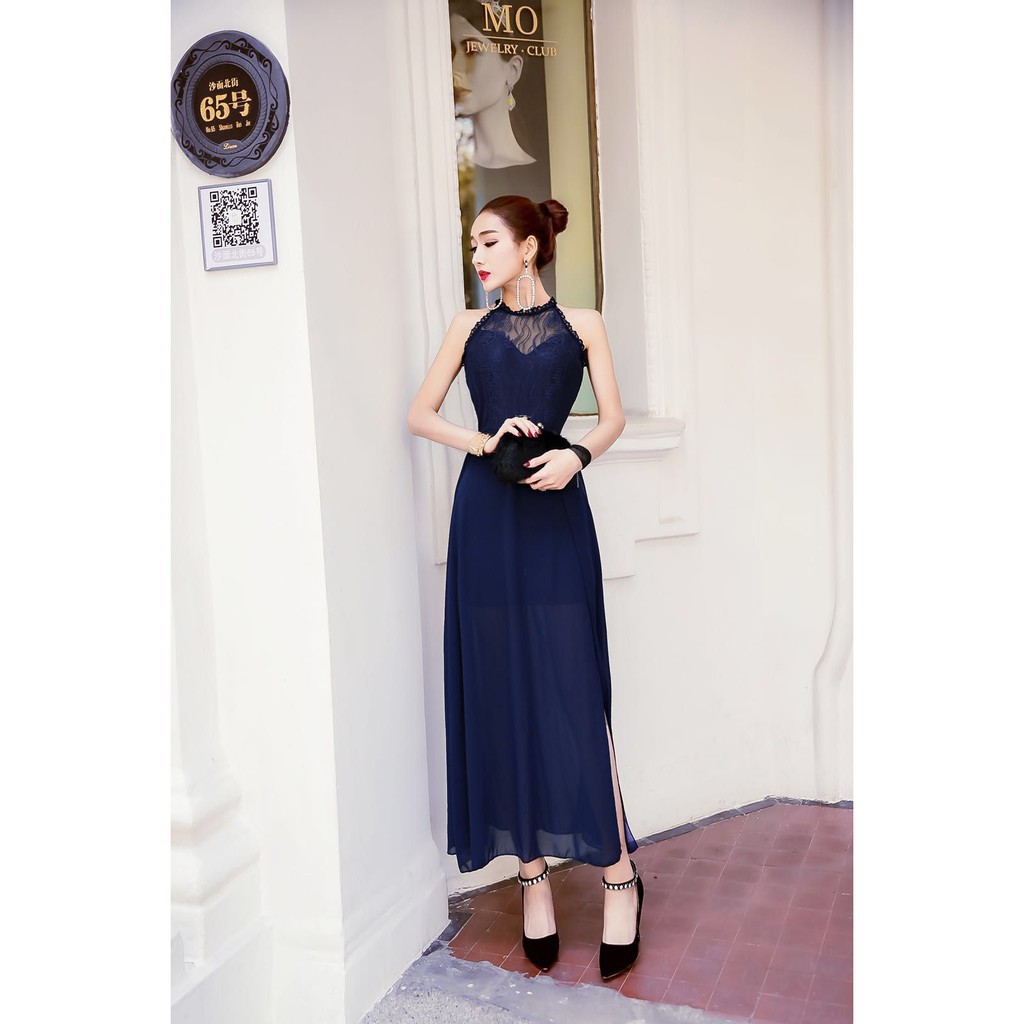 FREESHIP ĐƠN 99K_ Đầm Dạ Hội Cột Dây Cổ Yếm Nhiều Màu Sắc Lựa Chọn | BigBuy360 - bigbuy360.vn