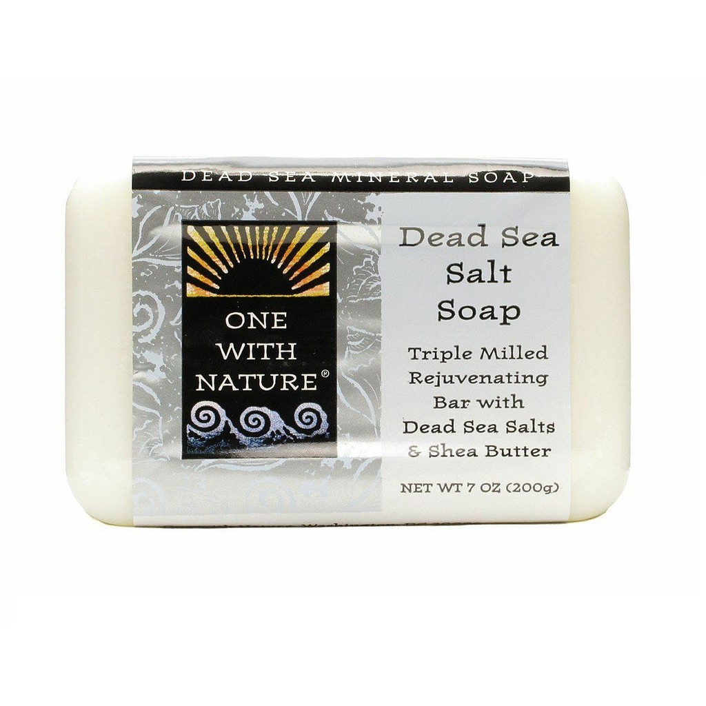 Xà phòng chiết xuất muối biển One With Nature Dead Sea Salt Soap - 200g
