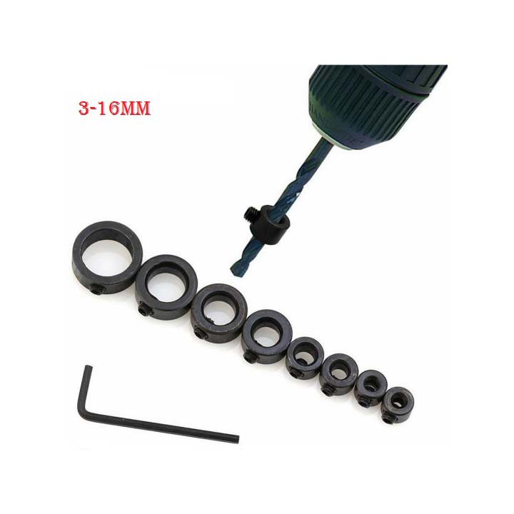 Bộ 8 vòng giới hạn mũi khoan - vòng chặn mũi khoan điều chỉnh độ sâu lỗ khoan hàng công ty