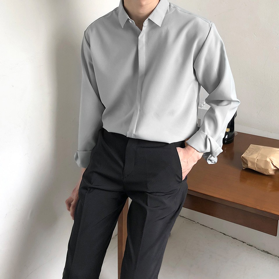 Áo sơ mi nam Double'D chất lụa vải mềm mịn SMX