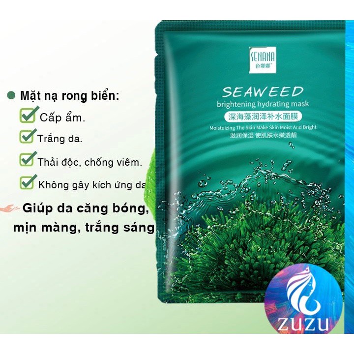 [N122] Mặt nạ Tảo biển cấp nước kiềm dầu và làm sáng da Seaweed brightening hydating Mask WINKBEAUTY