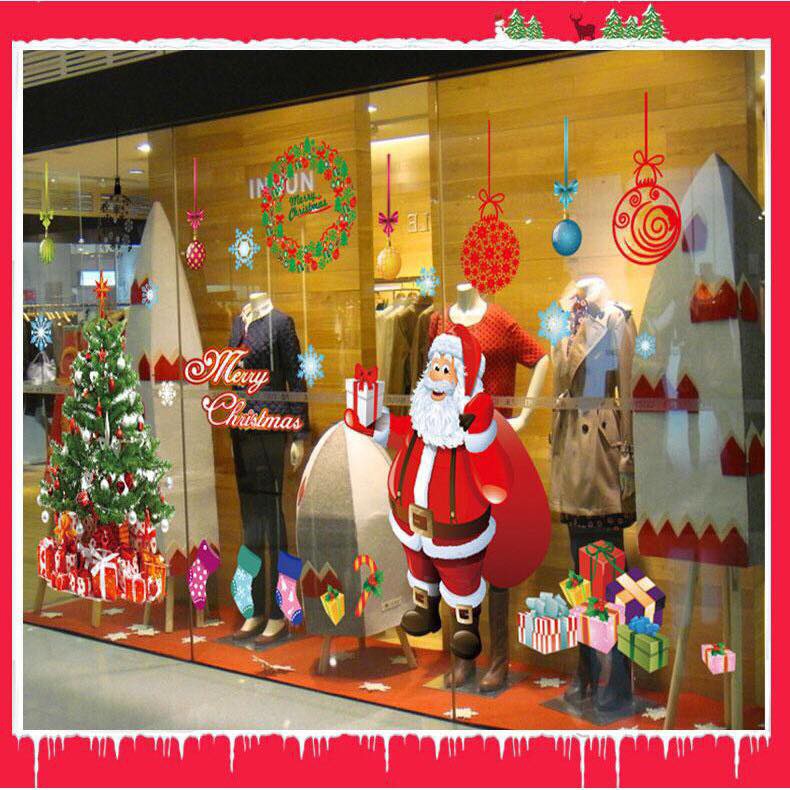 decal dán tường mẫu ông già noel mẫu to