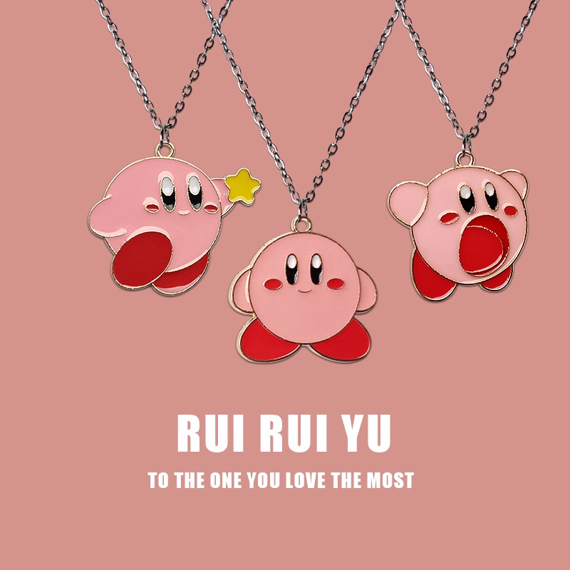Dây Chuyền Mặt Hoạt Hình Kirby Phong Cách Nhật Bản Dễ Thương Cho Cặp Đôi