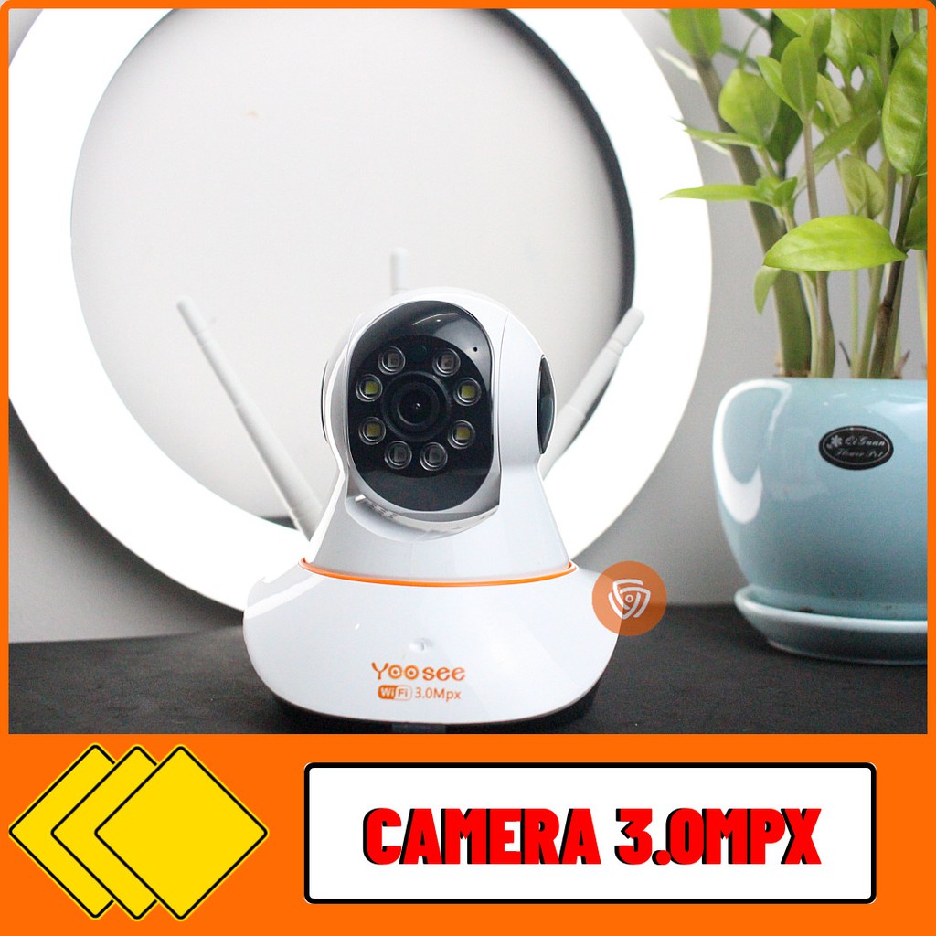 Camera Yoosee 3 Râu 360 3.0mpx hỗ trợ 8 led quan sát ban đêm có màu - Kèm thẻ nhớ