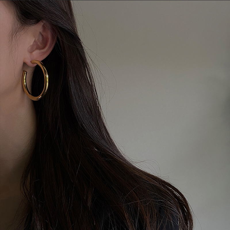 Vnox Gold Hoop Earring for Men Women