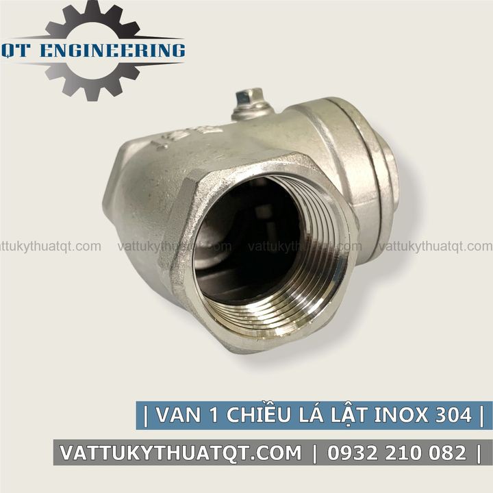 Van 1 Chiều Lá Lật Inox 304 | Nối Ren | DN15, DN20, DN25