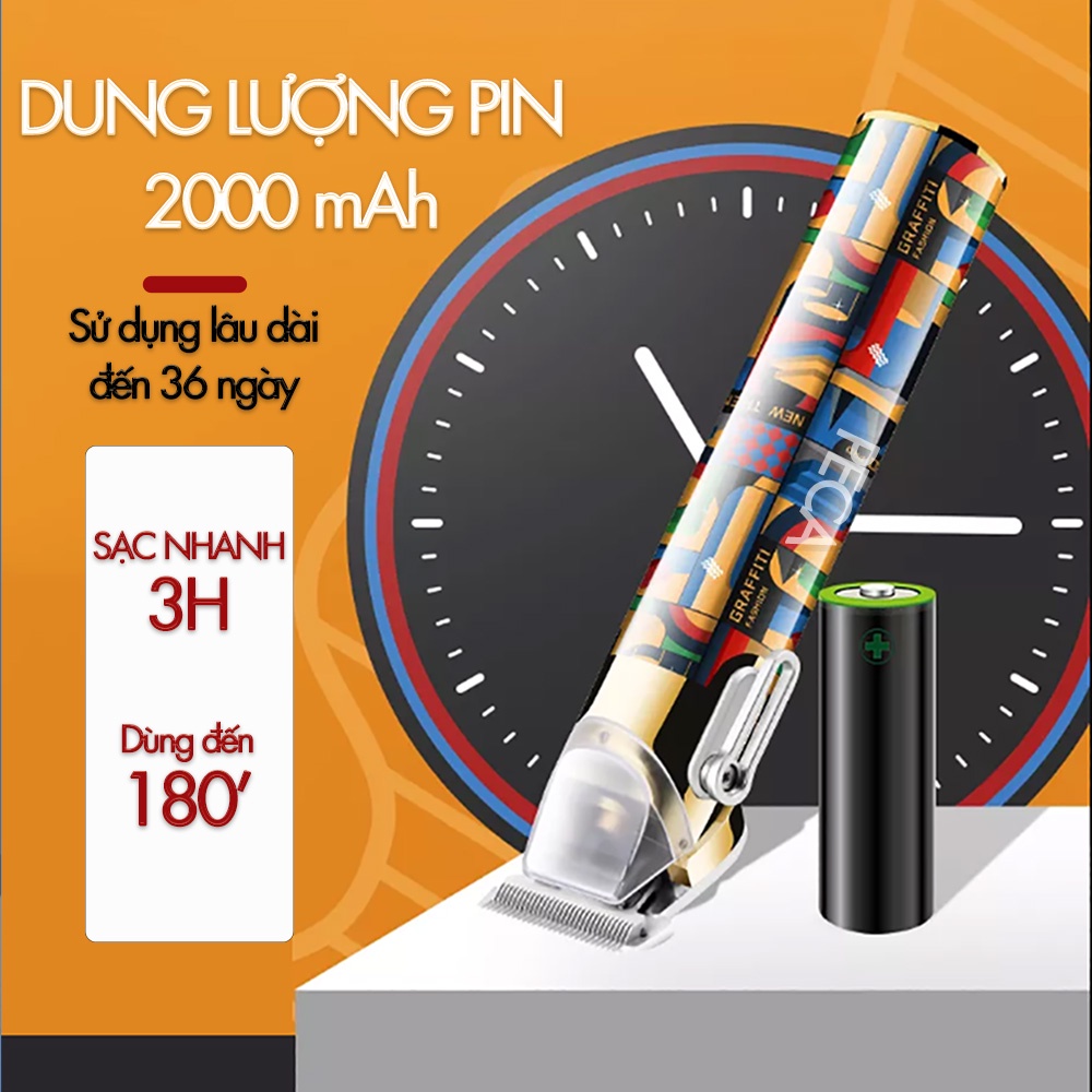 Tông đơ cắt tóc không dây Kemei KM-MAX5087 thiết kế độc đáo, có thể cắt tóc, cạo râu... - hàng phân phối chính thức