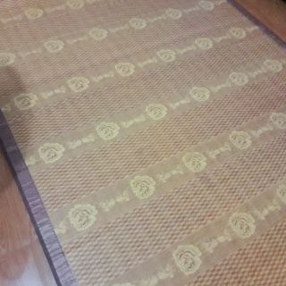 Chiếu trúc tăm vân gỗ đế lụa  - TGS23