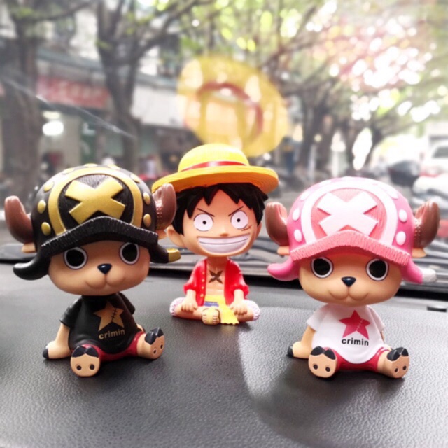 Mô hình chibi Luffy - Chopper - có thể làm đế để điện thoại