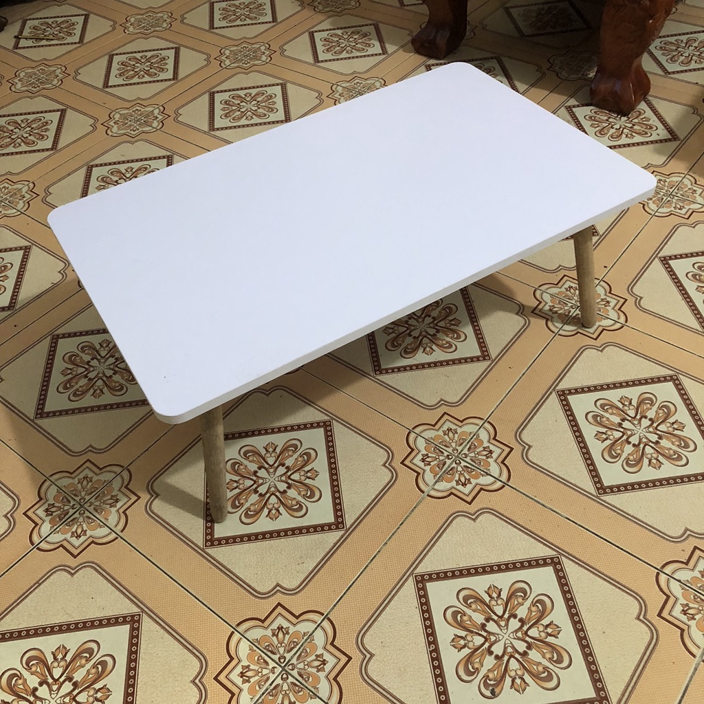 Bàn Trà Sofa chữ nhật, bo tròn chân gỗ phong cách hiện đại phù hợp với mọi loại ghế sofa lắp ráp dễ dàng không cần vít