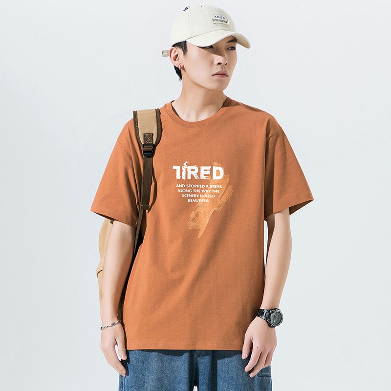 Áo Thun Tay Ngắn Cổ Tròn Dáng Rộng In Họa Tiết Mới Thời Trang Mùa Hè Cho Nam