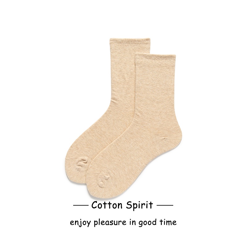 WAFNHA D603 Vớ Cotton Màu Sắc Đơn Giản Thời Trang Hàn Quốc Cho Nữ