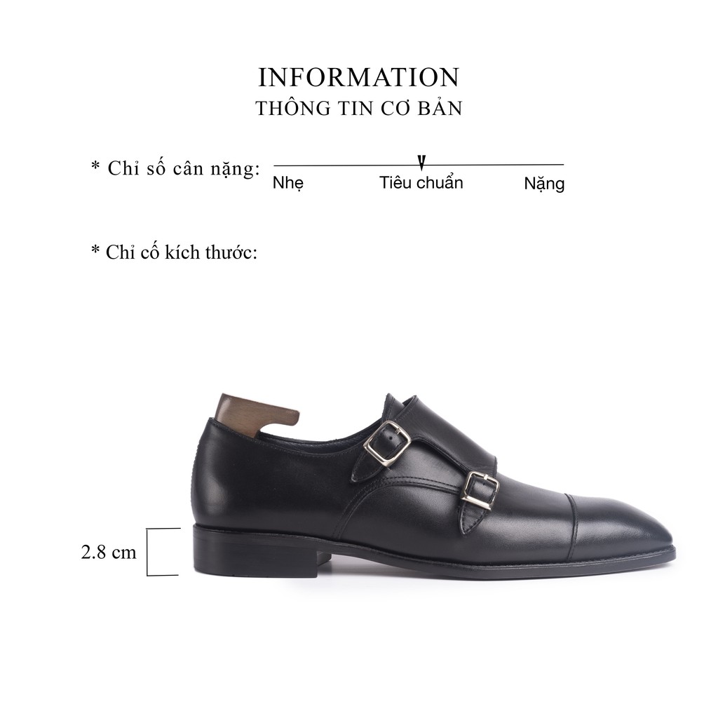 Giày da cao cấp double monk-strap ROGER x FANK