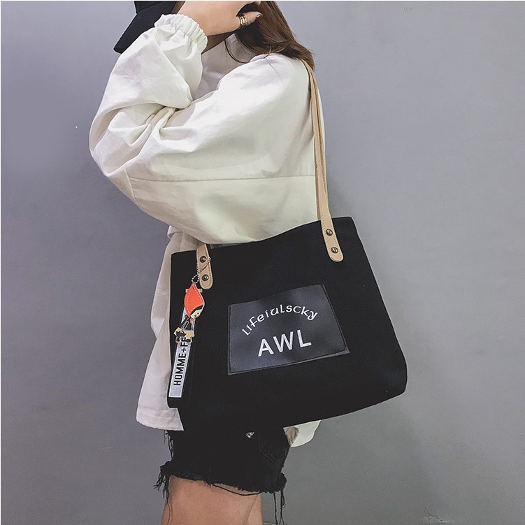 Túi xách nữ phong cách Hàn Quốc - Túi đeo chéo nữ thời trang - Túi canvas đeo chéo vintage | BigBuy360 - bigbuy360.vn