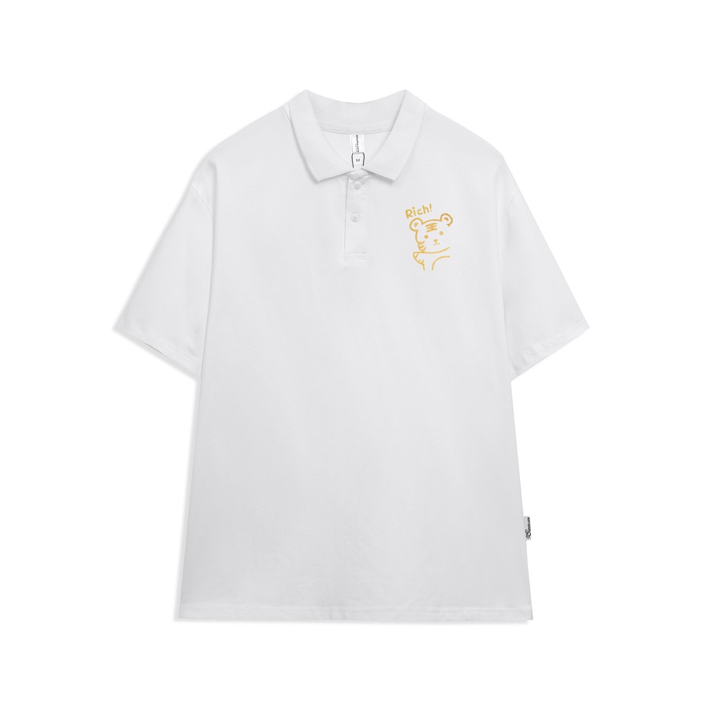 Áo polo nữ form rộng, áo thun polo nữ có cổ đẹp chất cotton form unisex PL039 Miucho in hình họa tiết