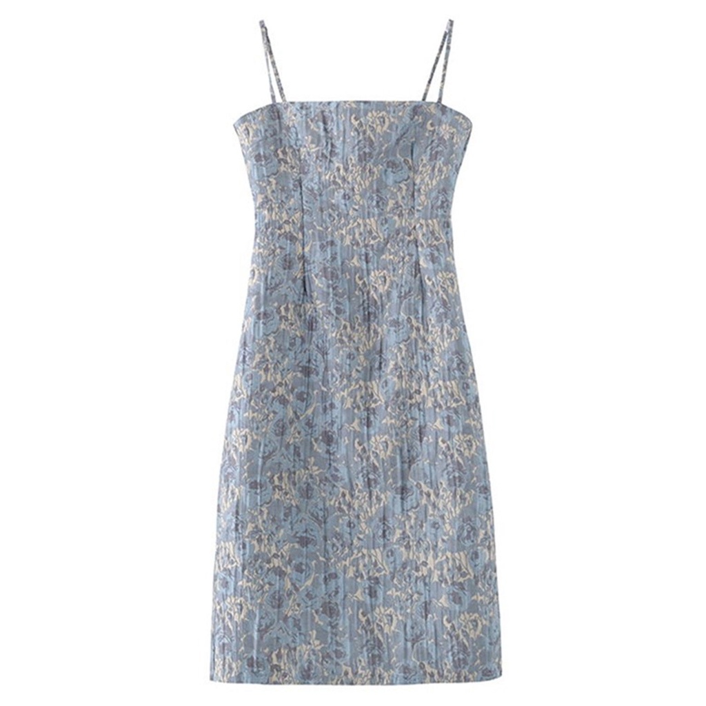 Đầm Hai Dây Dáng Ôm Phong Cách Pháp Cổ Điển Thời Trang Mùa Hè Hàng Mới Dành Cho Bạn Nữ 2022