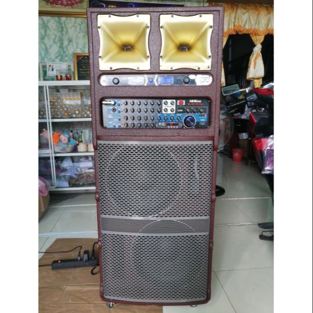 Loa kéo điện 3 tấc đôi sử dụng Ampli tích hợp Echo Reverb thế hệ mới