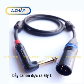Dây canon đực ra 6ly cong L dài 80cm, 1m