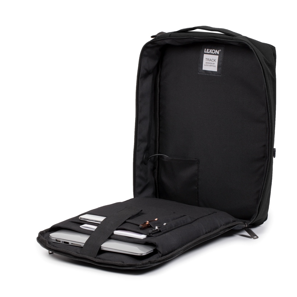 Balo đựng laptop LEXON 15inch kèm quai xách ngang và cổng sạc USB - TRACK DOCUMENT BACKPACK