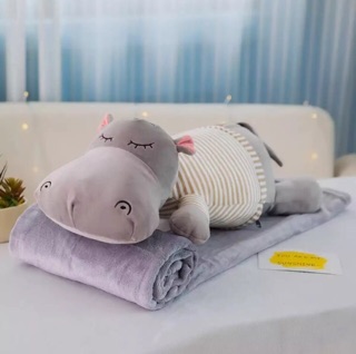Bộ Mền Gối Hà Mã Dễ Thương (hàng quà tặng)