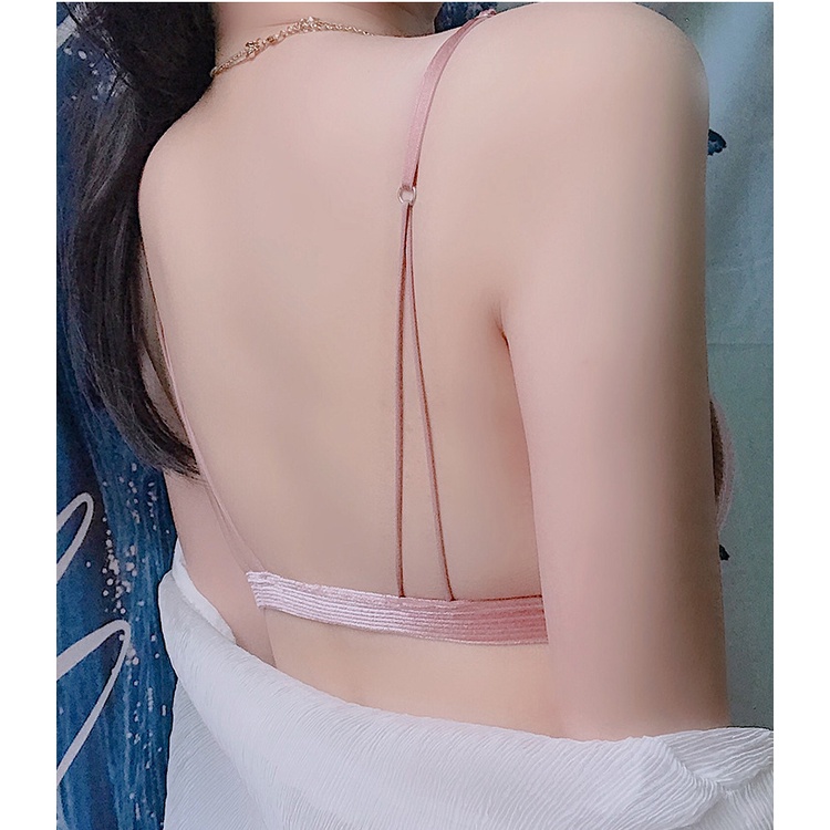 Sexy thin bra set with front buckle and no steel ring underwear | BigBuy360 - bigbuy360.vn