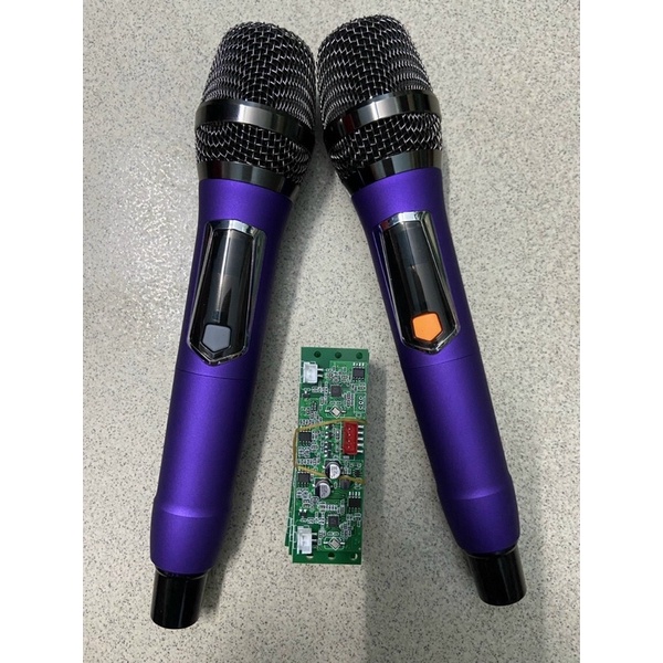 Cặp micro không dây UHF có bo mạch kèm theo