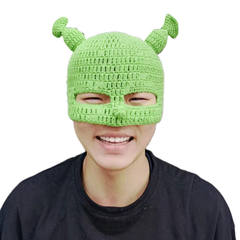 Mũ beanie Trùm Đầu Đính Tai Quái Vật Vui Nhộn Cho Nam Và Nữ