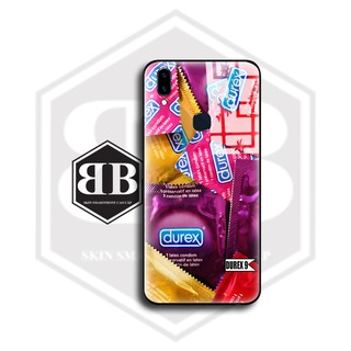 Ốp lưng kính cường lực Vivo Y91 ( Y93 có vân tay ) / Y93 (không vân tay) / Y19 Y5S / S1 in hình durex táo bạo