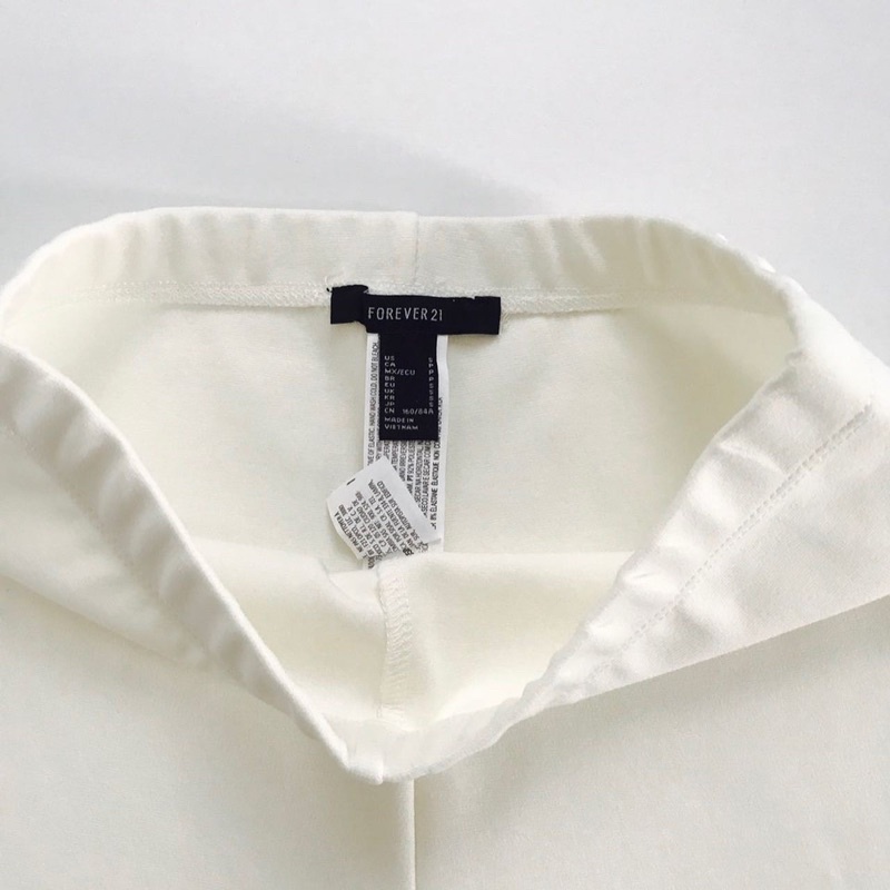 Quần biker nữ thun dầy màu kem trắng