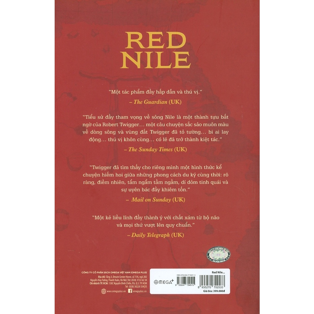 Sách - Red Nile - Tiểu Sử Của Dòng Sông Vĩ Đại Nhất Thế Giới (Bìa Cứng)