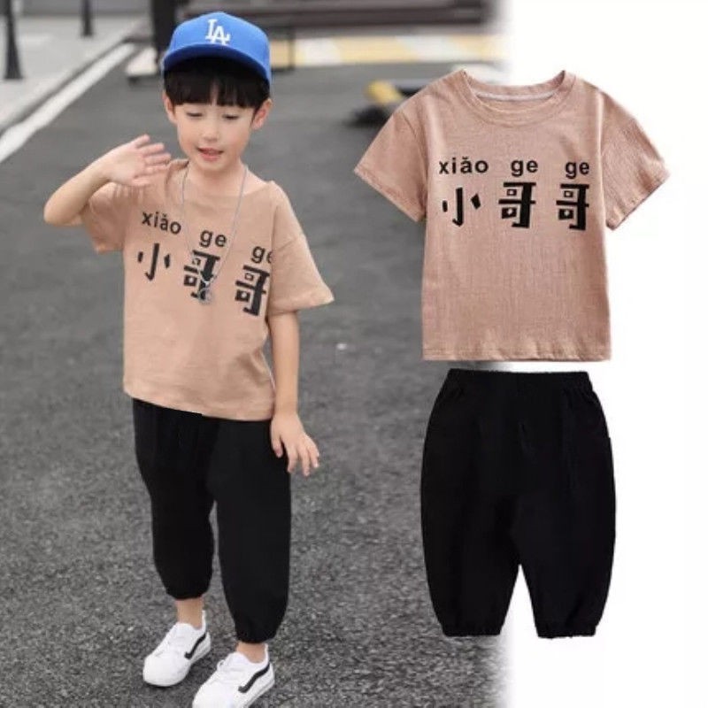 đồ bộ cho bé♠▪◆Quần áo trẻ em 2021 mới bé trai đẹp mùa hè, bộ đồ tây to bự, phiên bản Hàn Quốc thời trang hè n